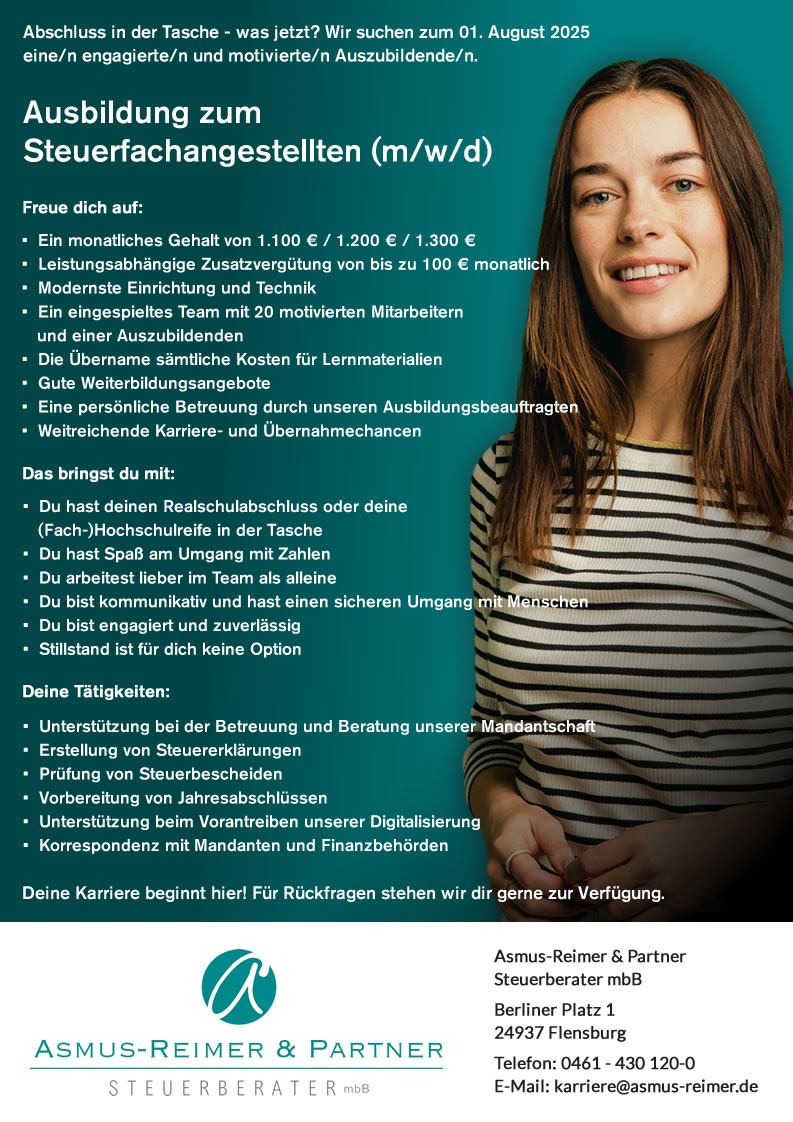 Auszubildenden zum Steuerfachangestellten (m/w/d)